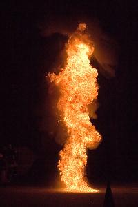 Bild: Der Versuch, brennendes &amp;Ouml;l mit Wasser zu l&amp;ouml;schen, endete in einer gef&amp;auml;hrlichen Fettexplosion