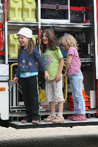 Bild: Die Kinder erlebten einen abwechslungsreichen Nachmittag bei der Feuerwehr