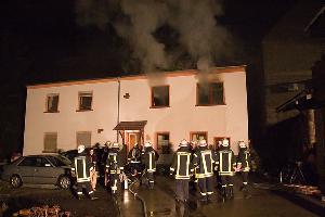 Bild: In diesem Haus in der Lebacher Stra&amp;szlig;e im Ortsteil Dirmingen war ein Brand ausgebrochen