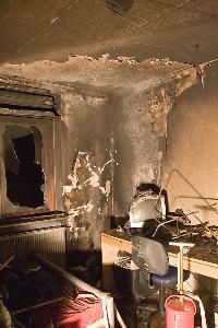 Bild: In dieser Ecke des Zimmers brannte das Feuer mit gr&amp;ouml;&amp;szlig;ter Intensit&amp;auml;t