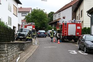 Bild: In der Rothstra&amp;szlig;e in Bubach-Calmesweiler dran nach einem Rohrbruch Wasser in den Keller eines Hauses ein