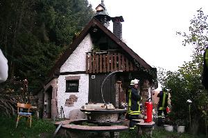 Bild: Im Schornstein dieses Hauses in der Berschweiler Stra&amp;szlig;e brannten Ablagerungen und sorgten f&amp;uuml;r einen Kaminbrand