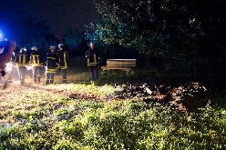 Bild: Ein brennender Komposthaufen rief die Feuerwehr in Humes auf den Plan