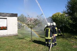 Bild: L&amp;ouml;schangriff an der Jahreshaupt&amp;uuml;bung der Feuerwehr Eppelborn in Habach 2012