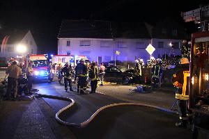 Bild: In der Illinger Stra&amp;szlig;e in Dirmingen hatte sich ein schwerer Verkehrsunfall ereignet