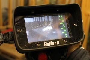 Bild: Bei der Kontrolle des Kellerraumes mit einer W&amp;auml;rmebildkamera