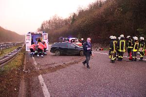 Bild: Unfall auf der Autobahn A1 in Fahrtrichtung Trier