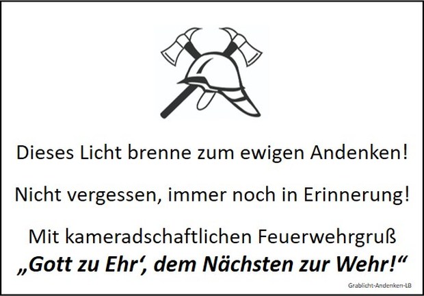 Bild: Allerheiligen - Der Löschbezirk Eppelborn gedenkt allen verstorbenen Feuerwehrleuten