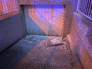 Bild: Brand einer Leuchtreklame in Humes