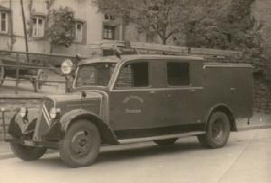 Bild: Citroen  LF8 der Feuerwehr Dirmingen, noch mit französischem Kennzeichen