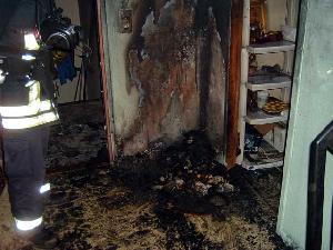 Bild: Der Brandherd im Obergeschoß der Wohnung