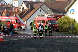 Bild: Eintreffen der Einsatzkräfte des Gefahrstoffzuges
