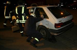 Bild: Absicherung des PKW gegen ungewünschte Bewegungen