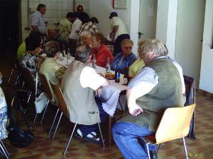 Bild: Gute Stimmung herrschte im Gerätehaus in Dirmingen