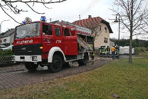 Bild: Ein Altpapiercontainer brannte in der Wiesbacher Josefstraße