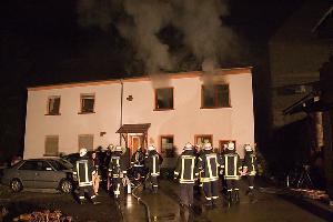 Bild: In diesem Haus in der Lebacher Straße im Ortsteil Dirmingen war ein Brand ausgebrochen