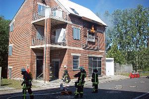 Bild: Am Übungshaus lassen sich Einsatzsituationen realitätsnah darstellen und üben