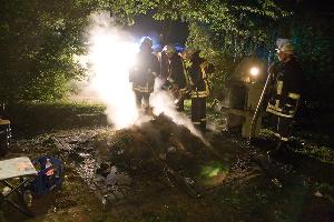 Bild: Die Reste des illegalen Lagerfeuers