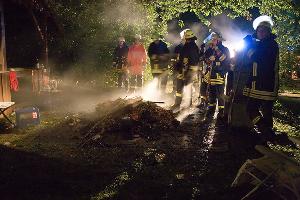 Bild: Das Feuer konnte von den Einsatzkräften aus Wiesbach schnell gelöscht werden