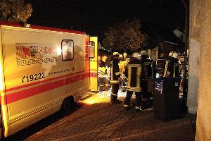 Bild: Die Feuerwehr aus dem Löschbezirk Dirmingen unterstützte den Rettungsdienst mit zahlreichen Helfern