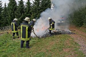 Bild: Die Heureste wurden kontrolliert abbrennen gelassen
