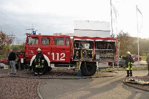 Bild: Löschfahrzeug zur Brandabsicherung