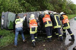 Bild: Aufrichten des Fahrzeugs