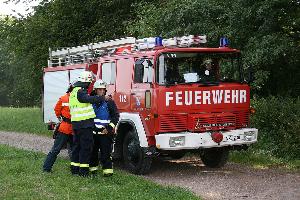 Bild: Eintreffen der ersten Gruppe an der Einsatzstelle