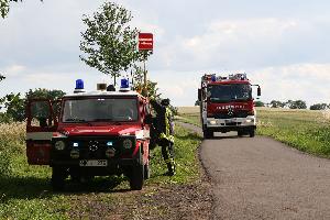 Bild: Aufbau der Einsatzleitung an der "Drei-Länder-Übung" in Eppelborn