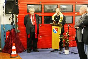 Bild: Pastor Matthias Marx betete für Beistand und Schutz bei allen Einsätzen und Übungen