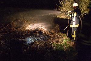 Bild: Ablöschen der Glutreste