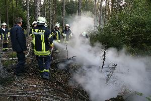 Bild: Durch das schnelle Eingreifen der Feuerwehr konnte ein Waldbrand verhindert werden