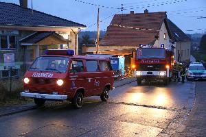 Bild: In der oberen Landstuhlstra&amp;szlig;e kam es am Morgen des 17.12.2012 zum Brand in einer Garage