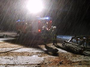 Bild: Dichtes Schneetreiben erschwerte dein Einsatz