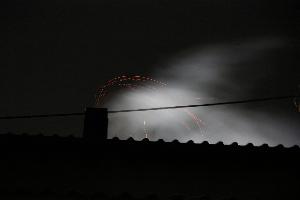 Bild: Funkenflug aus dem Schornstein