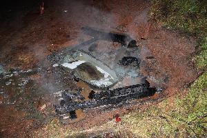 Bild: Von dem Toilettenhäuschen war nicht mehr viel zu erkennen