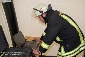 Bild: Stephan Rein aus dem Löschbezirk Wiesbach war zusammen mit der Technischen Einsatzleitung des Landkreises im Einsatz (Foto: Christopher Benkert - Feuerwehr Neunkirchen)