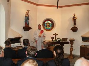 Bild: Diakon Markus Kron umrahmte die feierliche Veranstaltung zu Ehren des hl. Florian