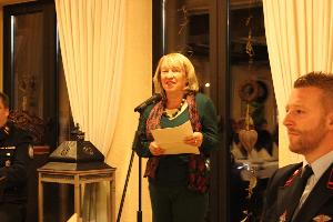 Bild: Die Bürgermeisterin Frau Birgit Müller-Clossett bei Ihrem Grußwort