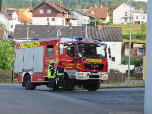 Bild: Übung an der Tankstelle