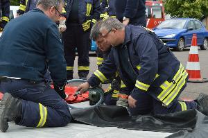 Bild: Beide Löschbezirke arbeiteten Hand in Hand