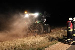 Bild: Mit einem Traktor wurde der betroffene Bereich umgepflügt