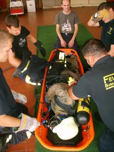 Bild: Ausbildung Atemschutznotfall im LBZ B-C