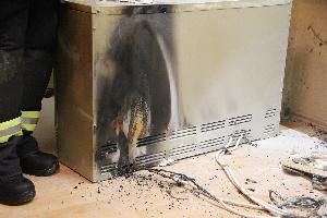 Bild: Im Bereich eines Nachtspeicherofens war es zu einem Brand gekommen