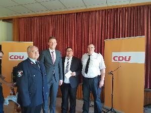 Bild: v.l.n.r. Heino Molter, Tobias Hans, Fabian Schlicher, Stefan Wagner