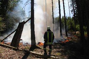 Bild: Waldbrand im Wald bei Dirmingen