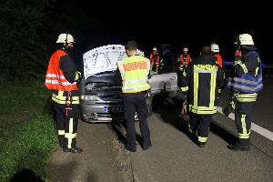 Bild: Einsatz von Feuerwehr und Polizei auf der Autobahn A1