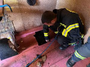 Bild: Einsatz nach Gartenhausbrand in der St. Barbara-Straße