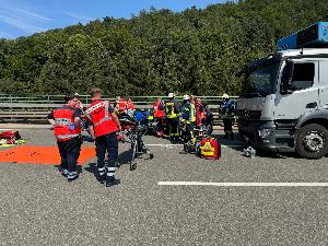 Bild: Verkehrsunfall auf der Autobahn A1