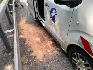 Bild: Einsatz auf der Autobahn A1 in Fahrtrichtung Trier